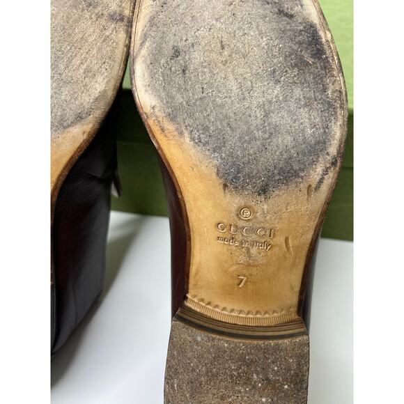 Gucci Brown Goatskin Men's Horsebit Loafers, Size 7 - Picture 14 of 14